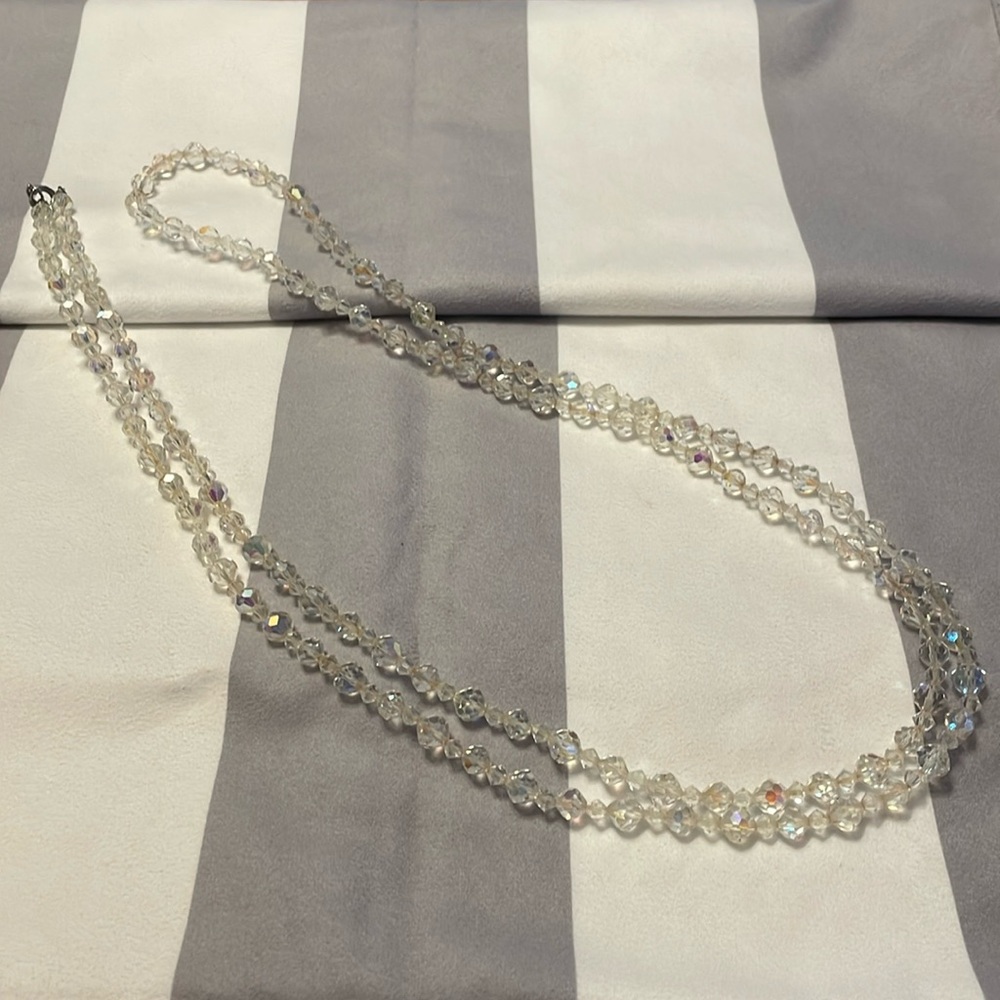 Elegant Crystal Beaded Rope Necklace